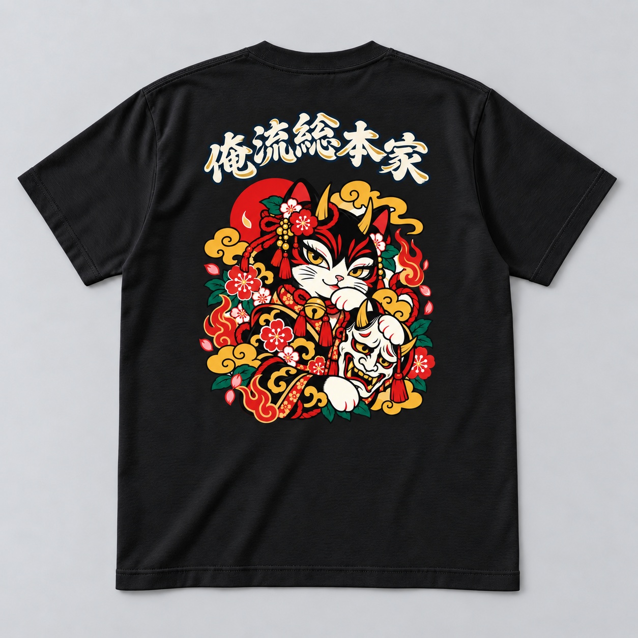 01 鬼面猫 背面プリント配置イメージ